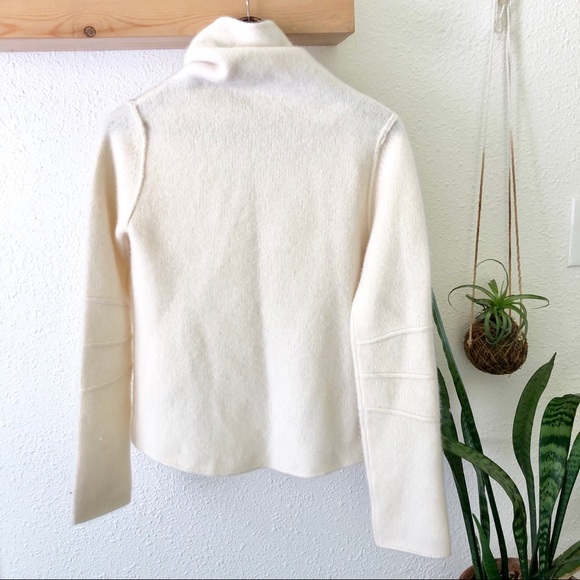 James Perse cashmere cream wrap sweater - Picture 3 of 7